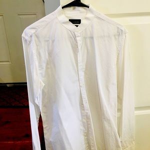 Zara mock collar button down - slim fit shirt